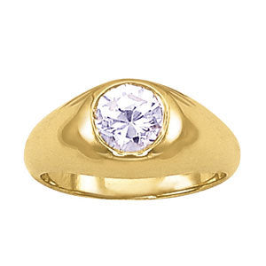 1ct Diamond 18K White Gold Mens Solitaire Ring