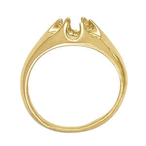 14K White Gold 1ct Diamond Mens Solitaire Ring
