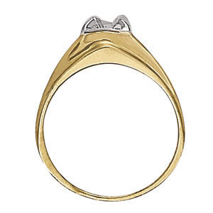 Mens 14K White Gold 1CT Lab Diamond Ring