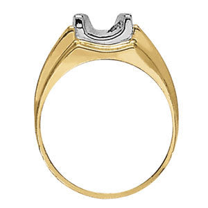 Mens 14K White Gold 1 CT Lab Diamond Ring