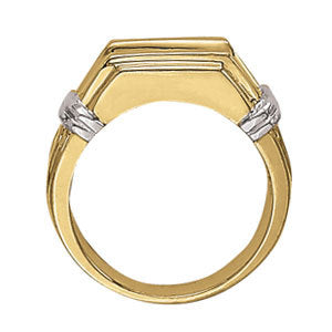 Mens 14K White Gold Diamond Channel Band Ring