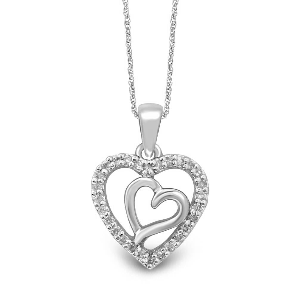 10k White Gold 0.25CT Lab Diamond Pendant Charm