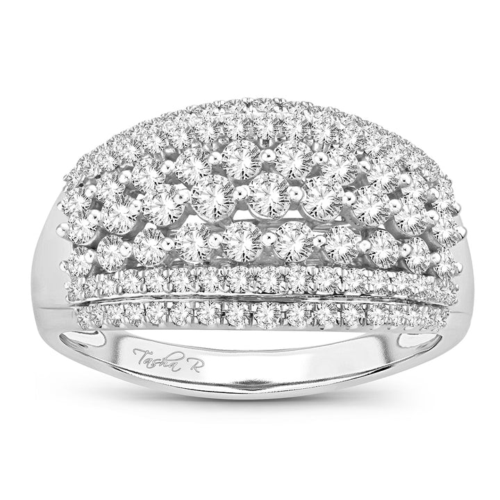 Luminous 14k White Gold 2ct Lab Diamond Womens Fashion Band