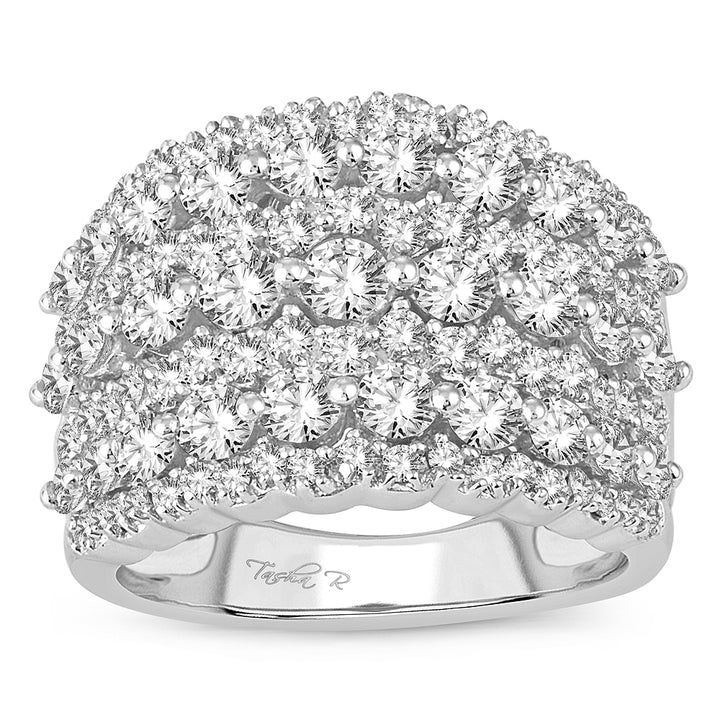 Brilliant 14K White Gold 2ct Lab Diamond Womens Fashion Band