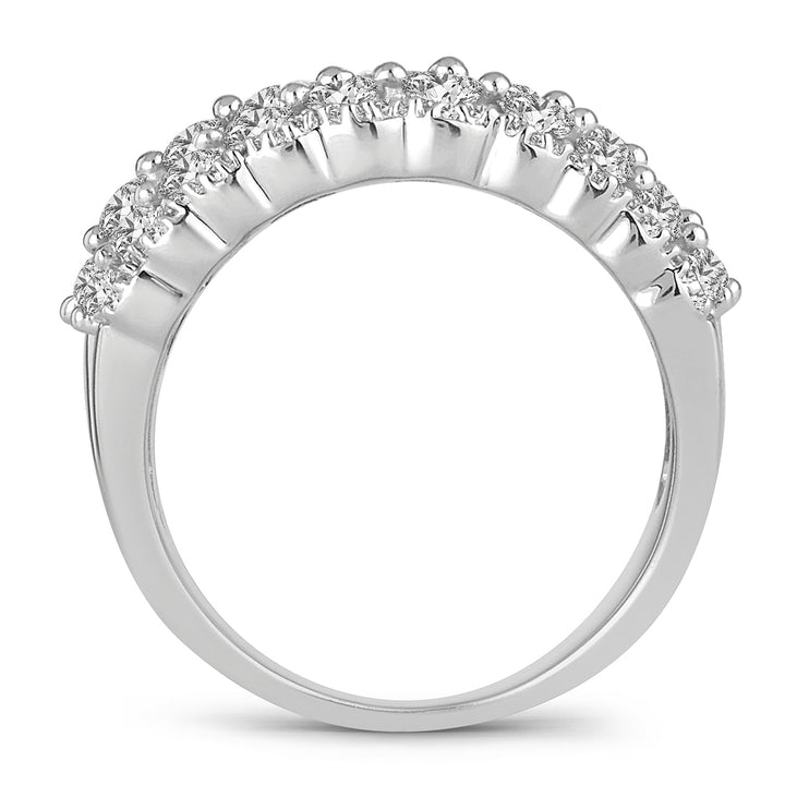Brilliant 14K White Gold 2ct Lab Diamond Womens Fashion Band