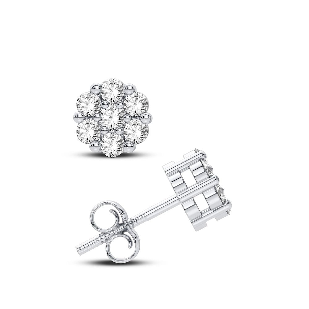 Elegant 10K 0.14CT Diamond Earring
