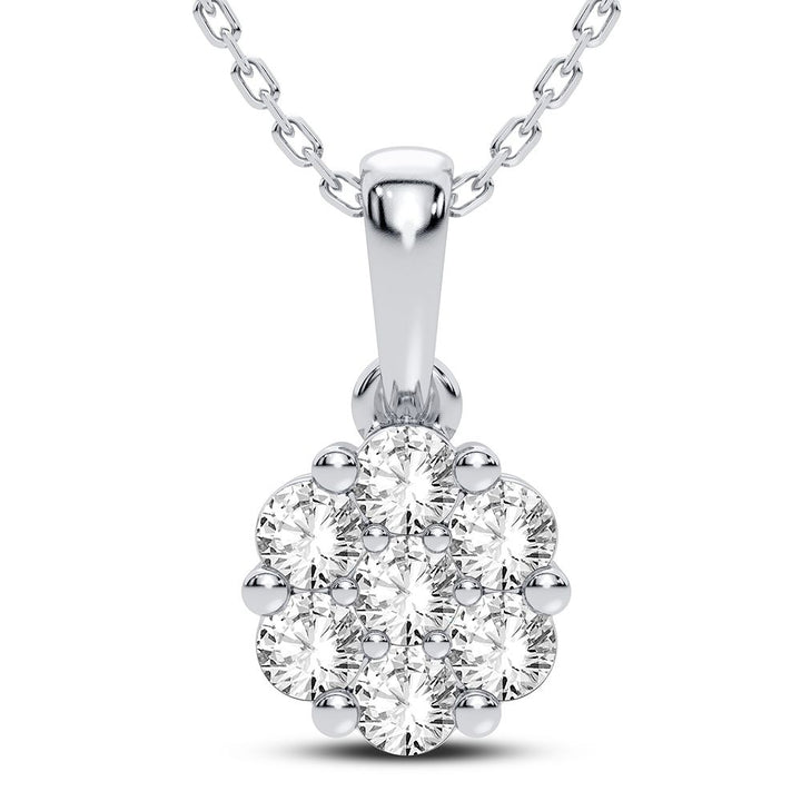 Delicate 14k White Gold 0.50CT Lab Diamond Pendant