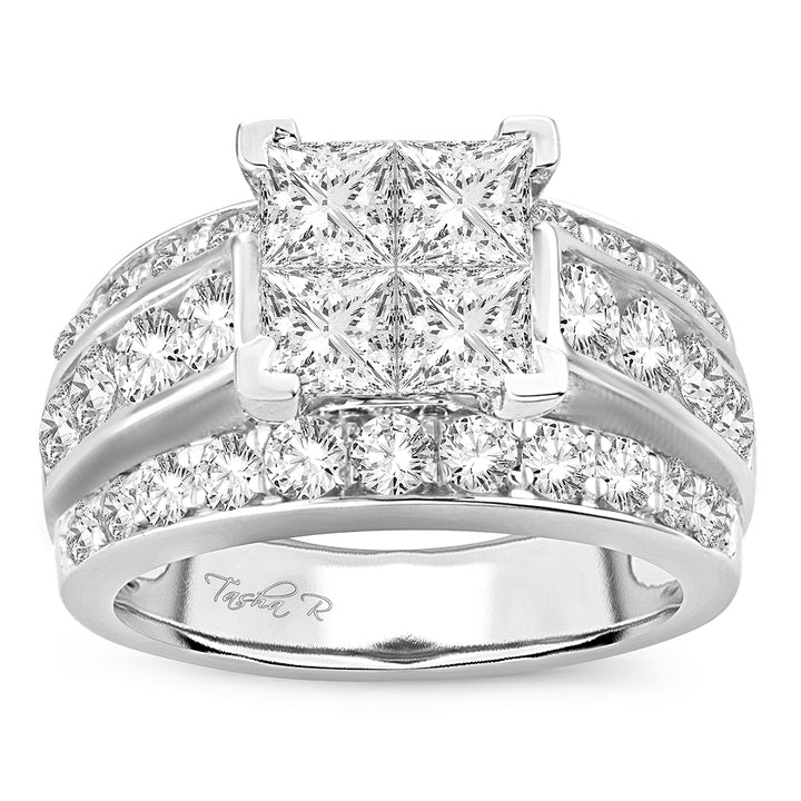 Luminous 14k White Gold Lab Diamond Engagement Ring (3.50CT)