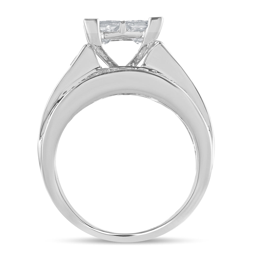 Luminous 14k White Gold Lab Diamond Engagement Ring (3.50CT)