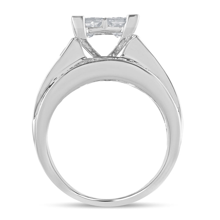 Luminous 14k White Gold Lab Diamond Engagement Ring (3.50CT)