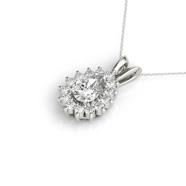 Round Diamond Halo Pendant