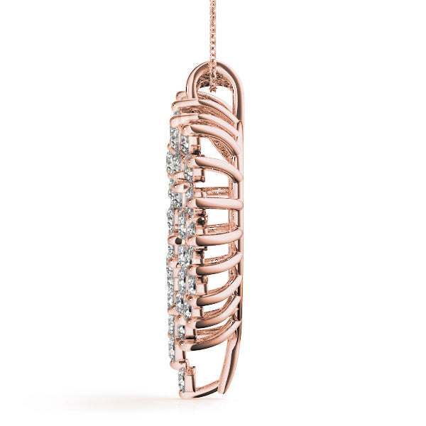 Rose Gold Lab Diamond Heart Pendant Jewelry