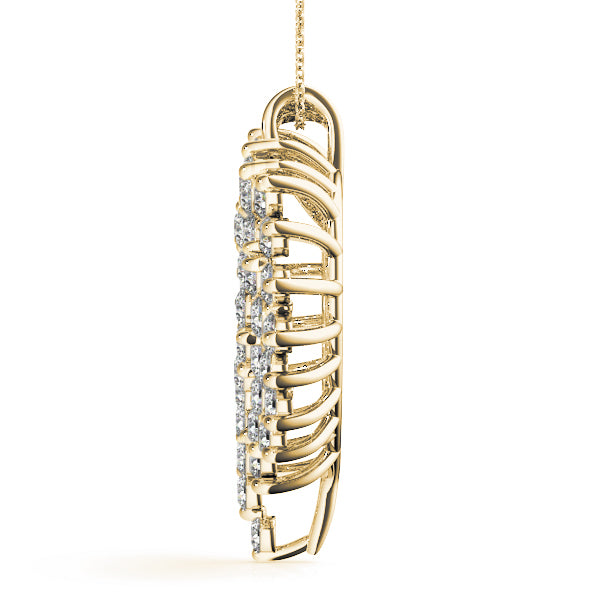 18K Yellow Gold Diamond Heart Pendant