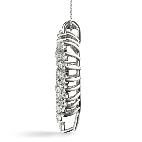 White Gold Lab Diamond Heart Pendant