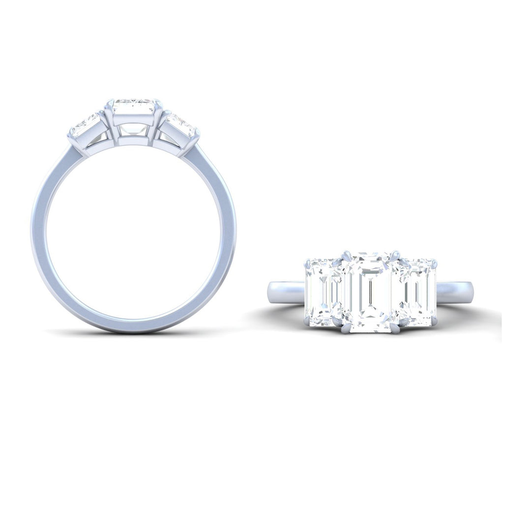 14K WHITE GOLD3 Stones Ring