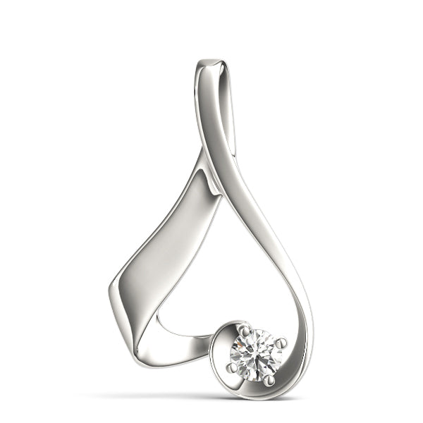 0.8CT Lab Diamond 14K White Gold Pendant