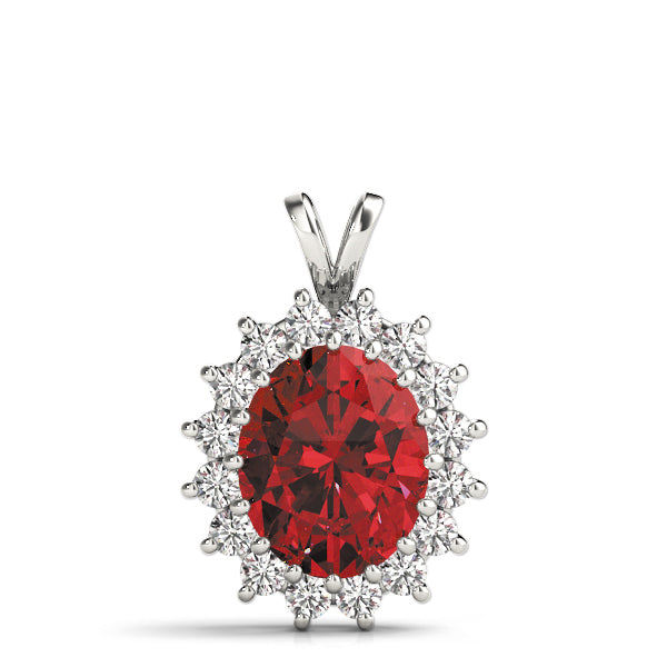 Multi-Diamond Round Pendant in Precious Metals