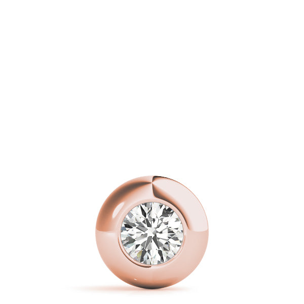 18K Rose Gold 1ct Diamond Solitaire Pendant