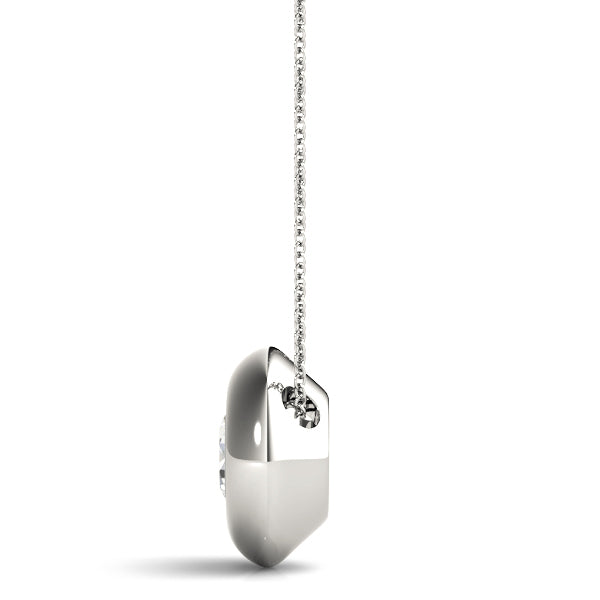 White Platinum 1.0ct Lab Diamond Pendant