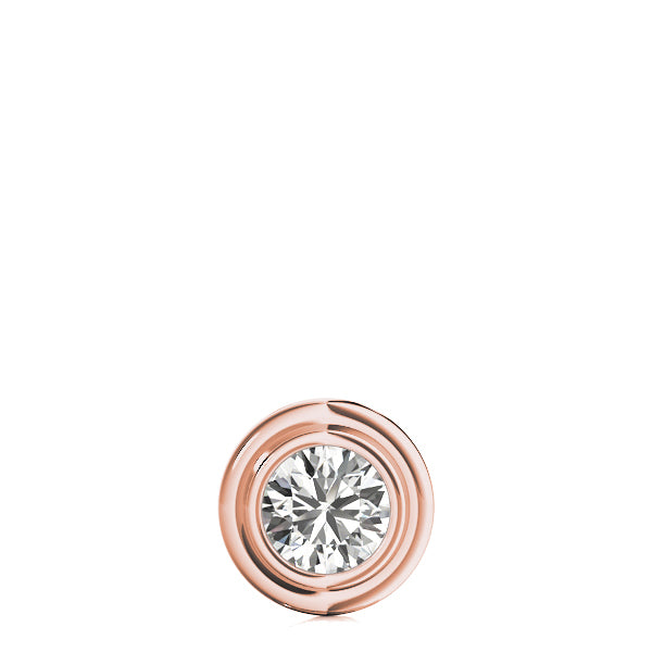 1 CT Lab Diamond Rose Gold Solitaire Pendant