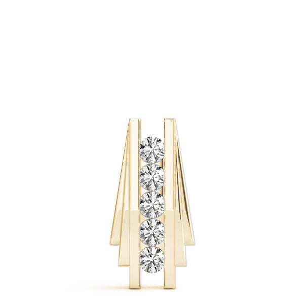 14K Yellow Gold 5-Diamond Fashion Pendant