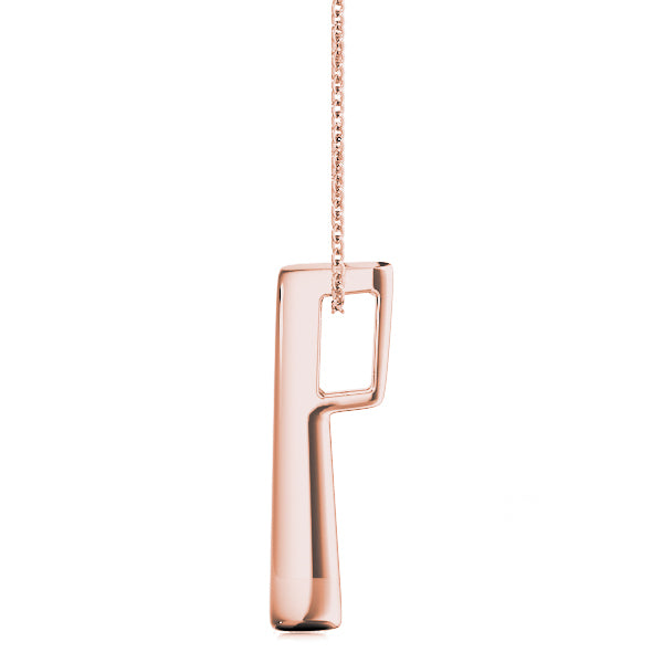 14K Rose Gold 1 ct Diamond Three-Stone Pendant Necklace
