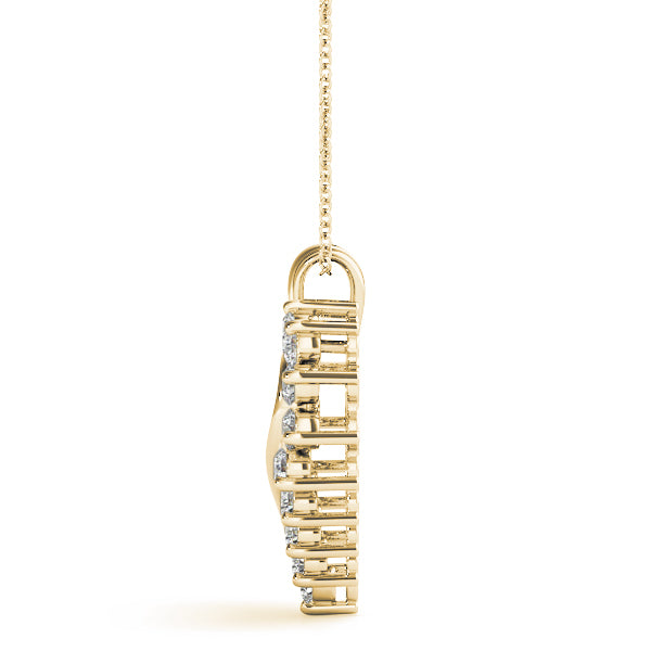 18K Yellow Gold Multi-Diamond Fashion Pendant