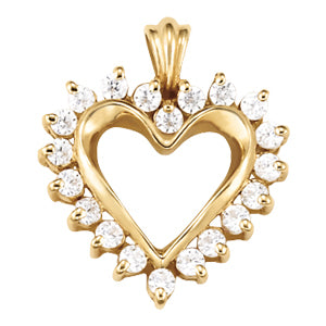 18K White Gold 1 CT Diamond Fashion Pendant