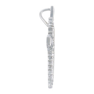 14K White Gold Diamond Cross Pendant Jewelry
