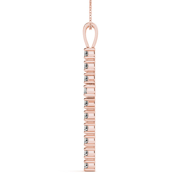 Rose Gold Diamond Cross Pendant | Religious Jewelry