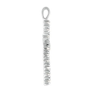 White Platinum Diamond Religious Cross Pendant