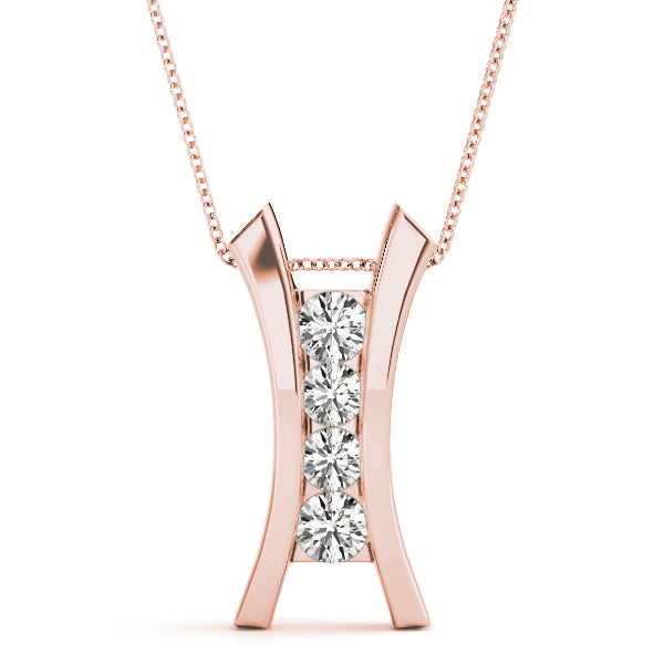 Rose Gold Lab Diamond Fashion Pendant