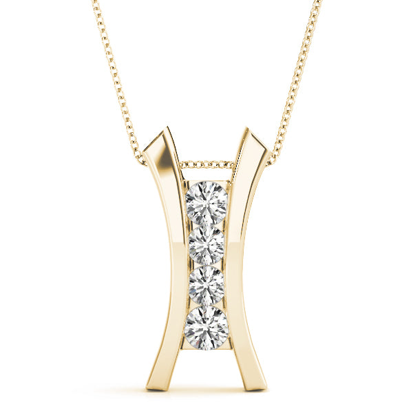 18K Yellow Gold Lab Diamond Pendant