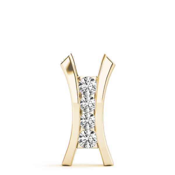 18K Yellow Gold Lab Diamond Pendant