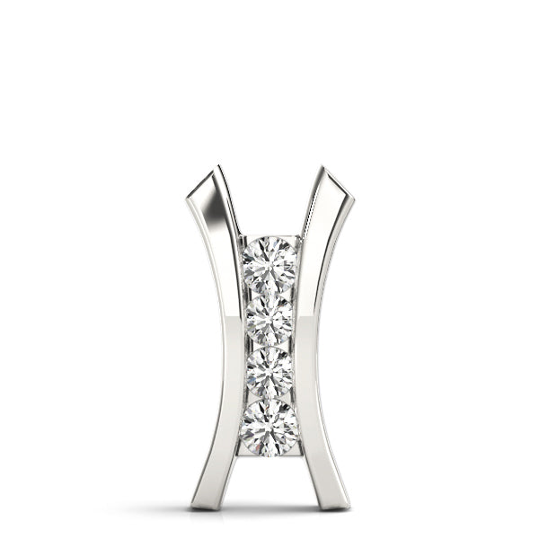 18K White Gold Lab Diamond Pendant