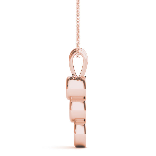 Rose Gold Lab Diamond 3-Stone Pendant | 0.40 CTW