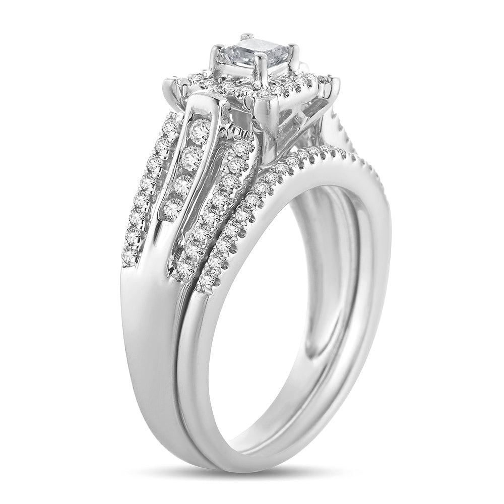 Timeless 14k White Gold Lab Diamond Princess Ring