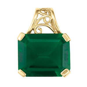 Diamond Emerald Cut Pendant Jewelry