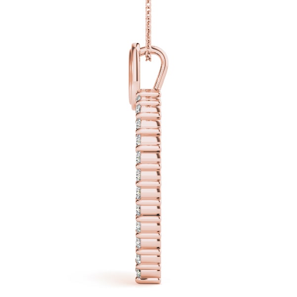 18K Rose Gold 1 ct tw Fashion Diamond Pendant
