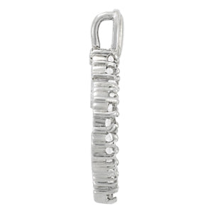 White Gold Lab Diamond Heart Pendant
