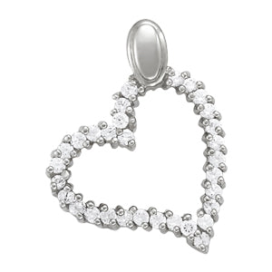 14K White Gold Diamond Cluster Pendant