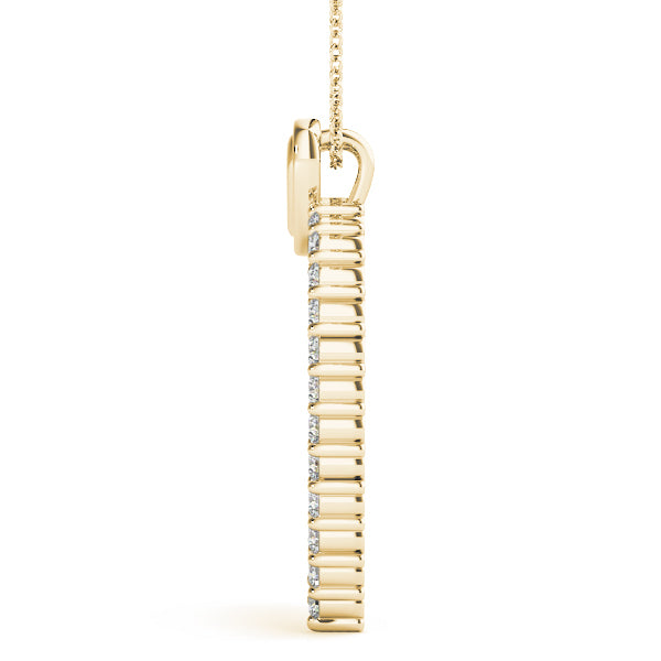 Yellow Gold Lab Diamond Heart Pendant