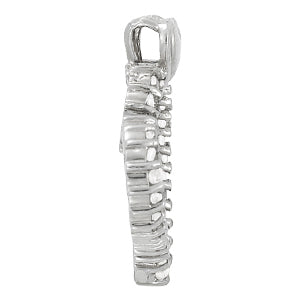 White Gold Lab Diamond Heart Pendant