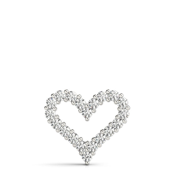 White Gold Lab Diamond Heart Pendant