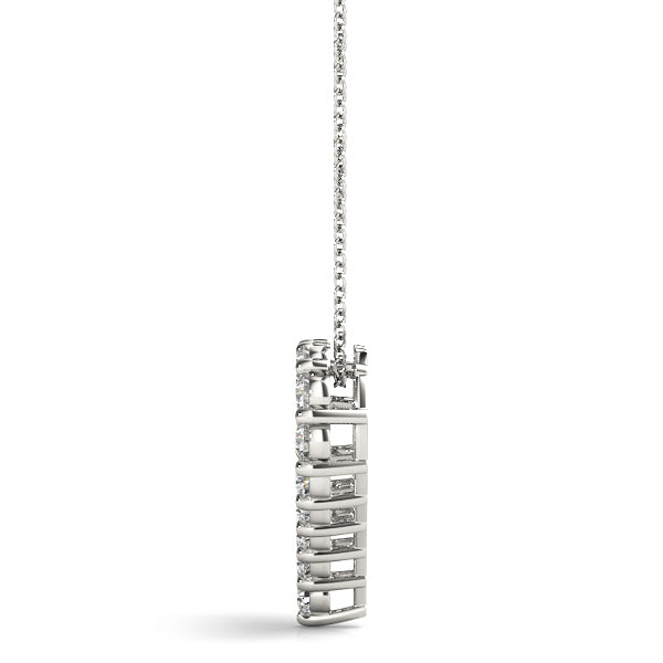 White Platinum 1CT Diamond Heart Pendant