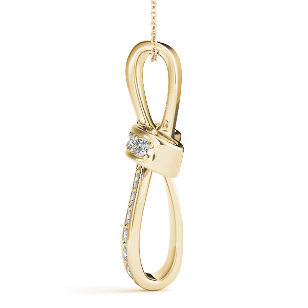 18K Yellow Gold Diamond Religious Cross Pendant