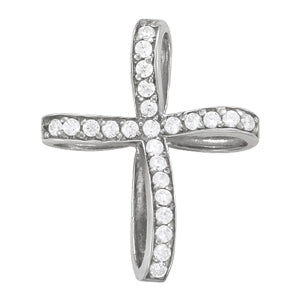 18K White Gold Round Diamond Fashion Pendant