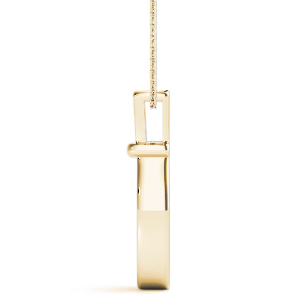 14K Yellow Gold Lab Diamond 3-Stone Pendant