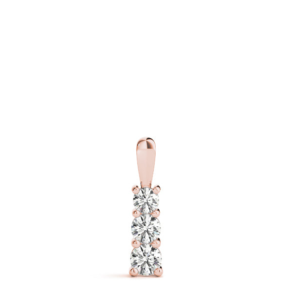 Rose Gold Lab Diamond 3-Stone Pendant | 0.27 CTW