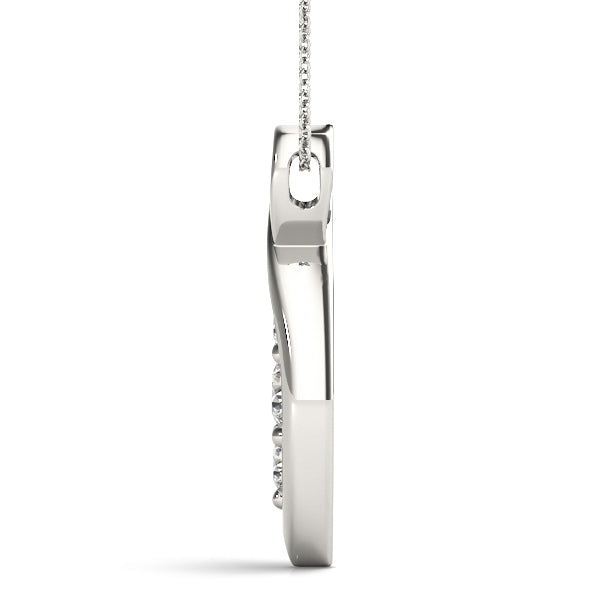White Platinum 3-Stone Diamond Pendant